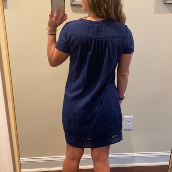 Lucky Brand Embroidered Short Sleeve Shirt Dress - Picture 5 of 12